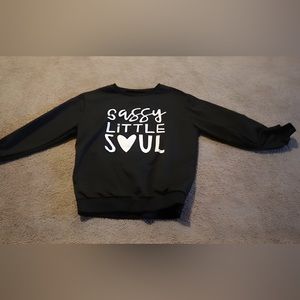 SHEIN kids size 10/12 “Sassy Little Soul” black pullover